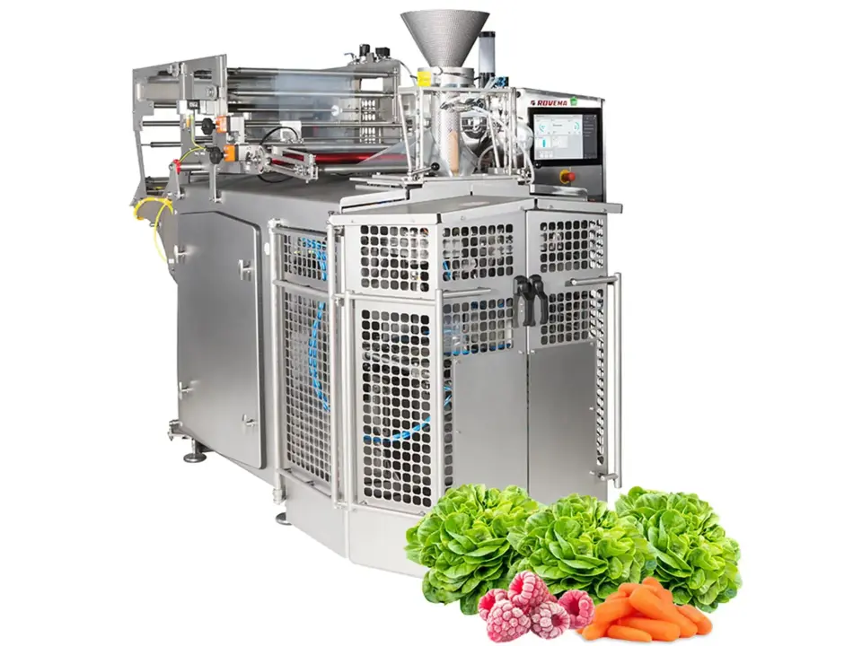 Schlauchbeutelmaschine BVC 310 Fresh mit grünem Einfülltrichter