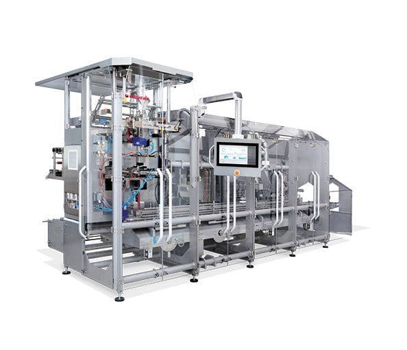 Blockpackmaschine SBS mit Schutzverkleidung